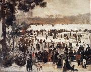 Pierre Renoir Skaters in the Bois de Boulogne china oil painting reproduction